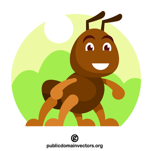 Brown ant character
