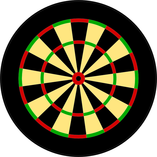 Vector Illustrasjon av runde dart mål