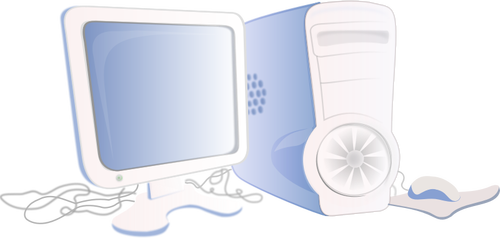 Dibujo vectorial de icono de PC