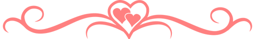 Vector illustration of pink hearts
