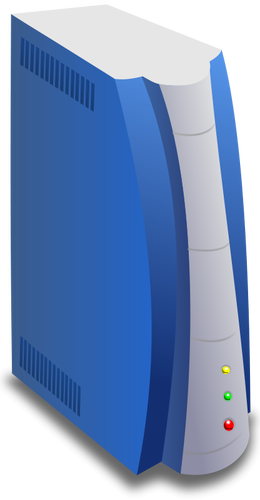 Vector afbeelding van blauwe server