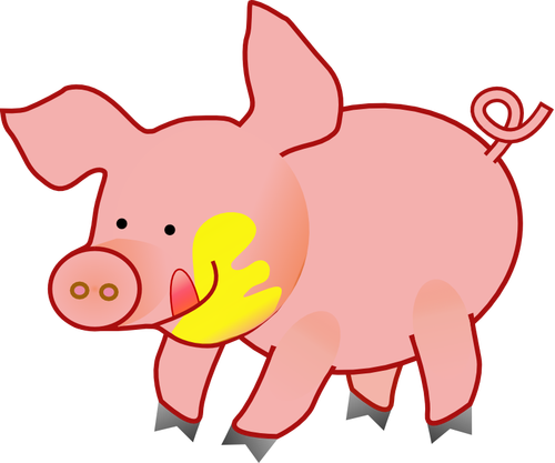 幸せな子豚ベクトル画像