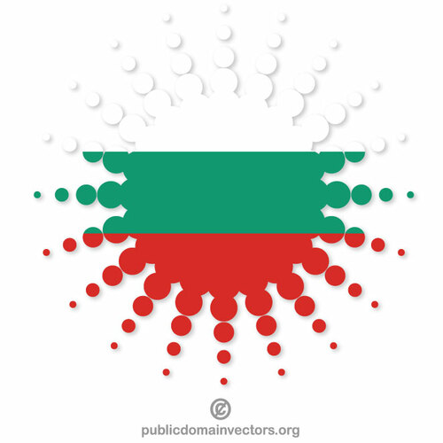 बल्गेरियाई झंडा हाफटोन आकार
