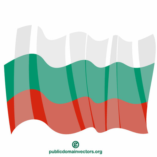 Bulgariska flaggan viftande effekt