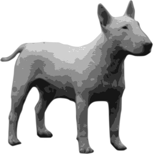 Escala de grises vector imagen bull terrier