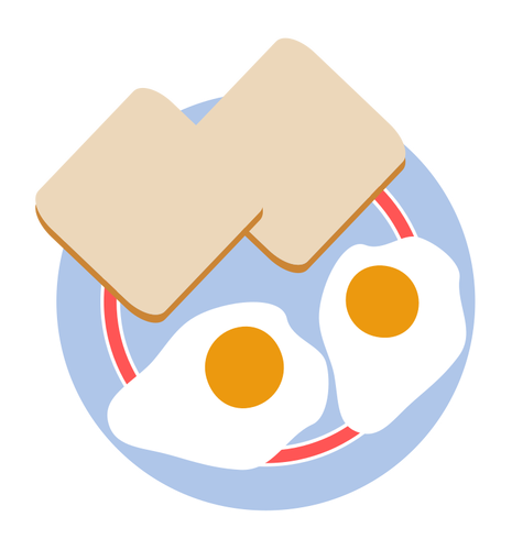 Uova e pane tostato