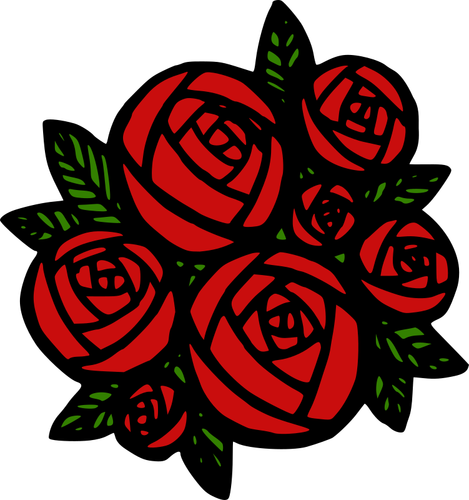 Bos rode rozen