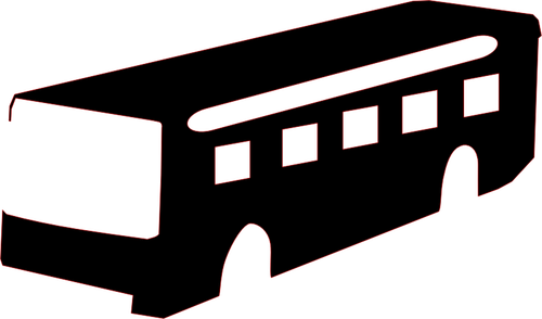 Otobüs siluet vektör çizim
