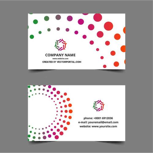 Diseño de tarjetas de visita abstractas