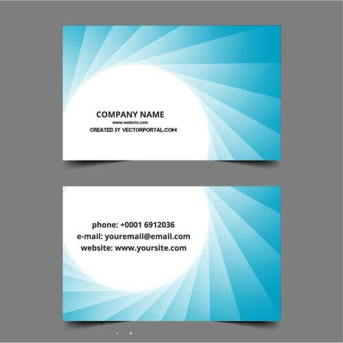 ब्लू व्यापार कार्ड टेम्पलेट