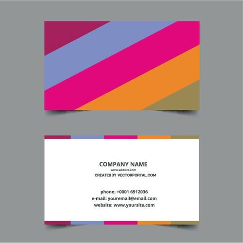 रंगीन व्यवसाय कार्ड डिजाइन