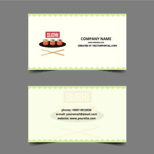 レストランのビジネス カードのデザイン