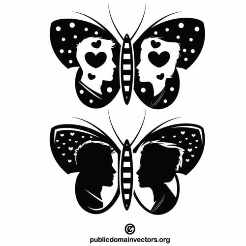 Simbol cinta Butterfly