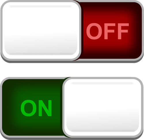 Vector Clipart di on e off pulsante switch