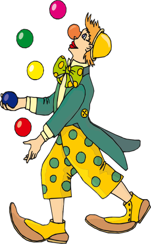 Vektorbild av jonglör clown