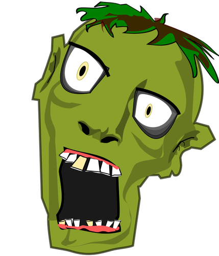 Zombie head vector image