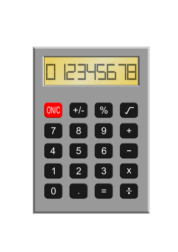 Gamle kalkulator vector illustrasjon