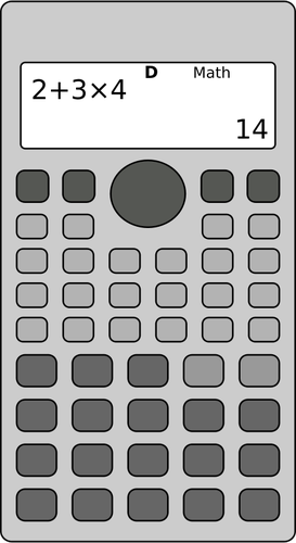 Immagine vettoriale calcolatrice scientifica
