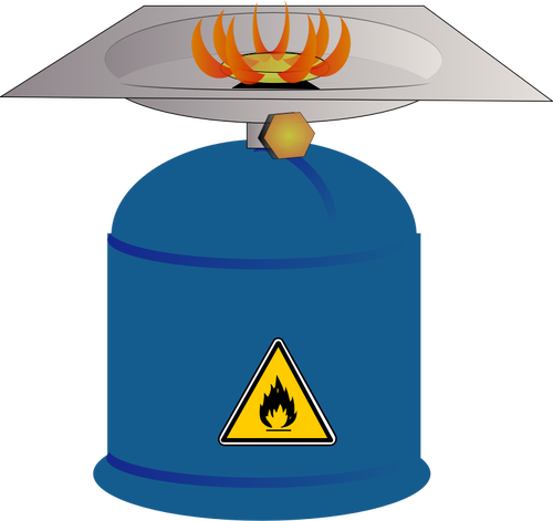 Vector afbeelding van camping gasfornuis