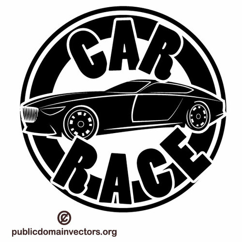 Logotyp wyścig samochodów