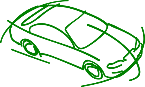Sketsa dari sebuah mobil modern