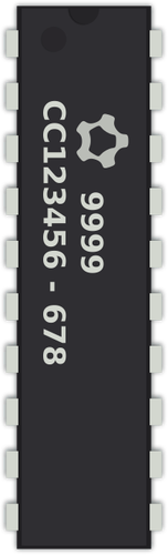 Generico 20 pin IC chip vector ClipArt