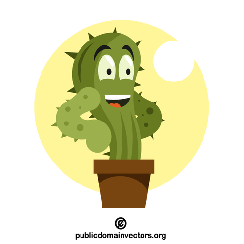 Kaktus med ansikt
