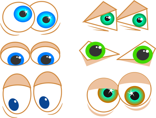 Imagem de olhos dos desenhos animados