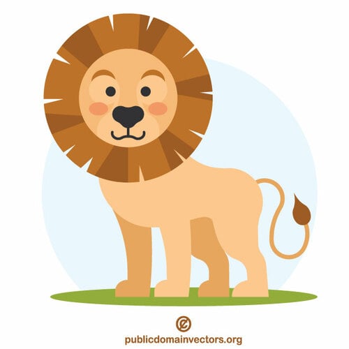 ClipArt vettoriale dei cartoni animati Lion