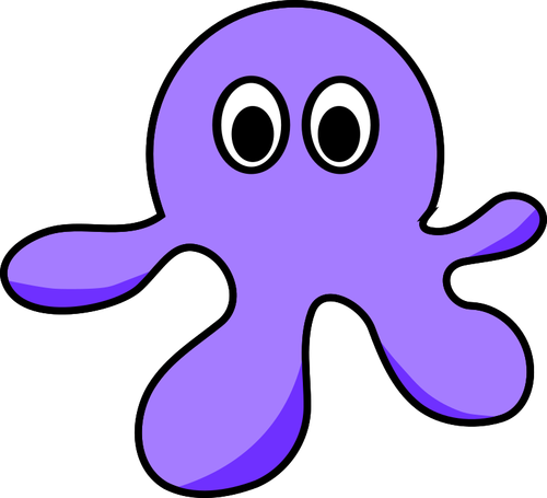 Purple octopus obrazu