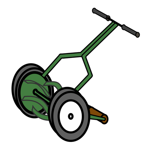 Cartone animato Push Reel Lawn Mower