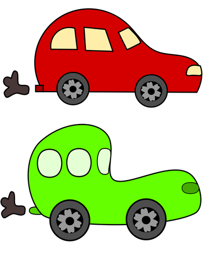 कार्टून कारों के वेक्टर छवि