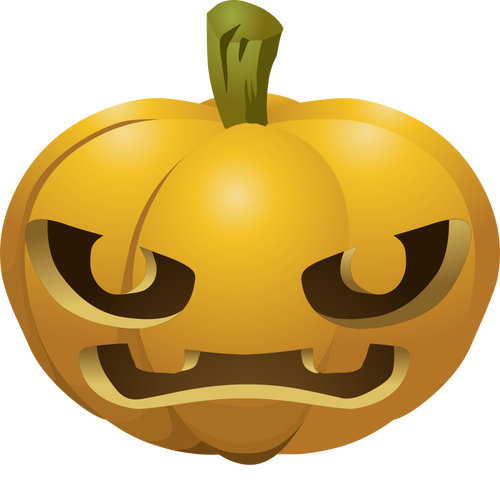 Desenho de cor de abóbora de Halloween dentes grandes.