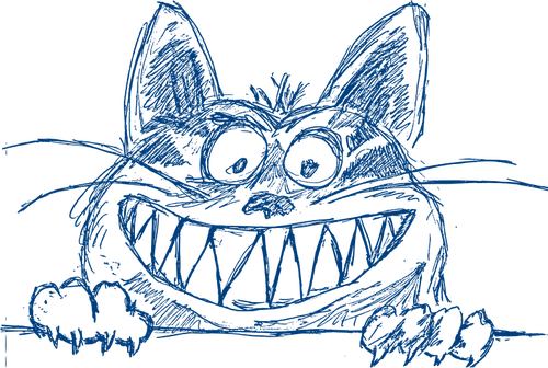 Vektorový obrázek úsměvem kočky