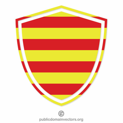 Bandera del escudo de armas de Cataluña