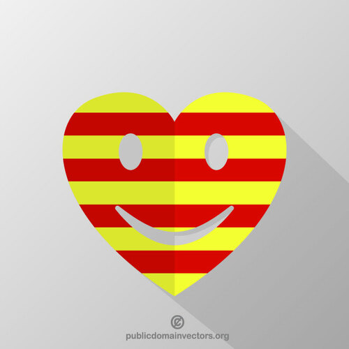 Icône souriante de drapeau de Catalogne