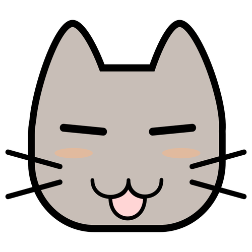 בתמונה וקטורית הפנים של החתול