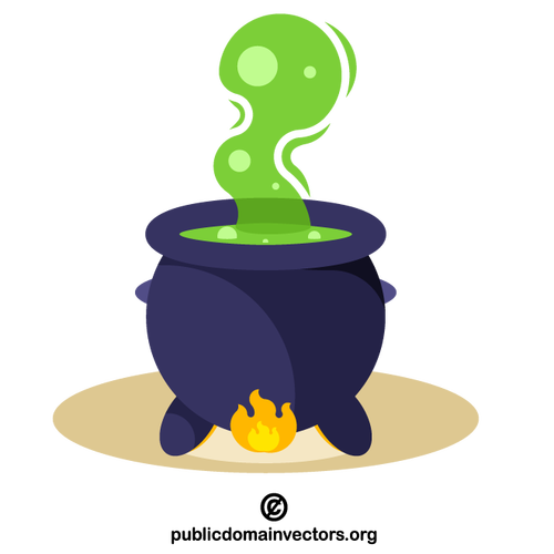 Cauldron with green potion