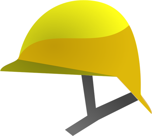 Grafika wektorowa żółty budowlanych hełm ikona