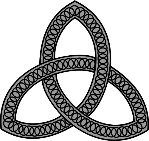 Imagine vectorială de detaliu de design simplu Celtic în tonuri de gri