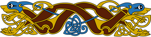 Ilustración de vector ornamento animal celta