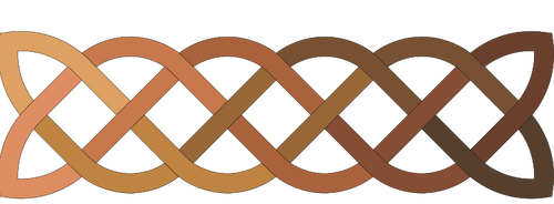 2D Celtic knot in Brauntönen Vektorgrafiken