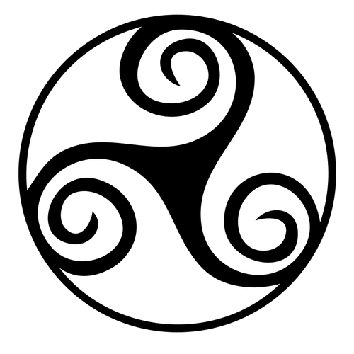 שחור-לבן עגול דוגמת קישוט בתמונה וקטורית
