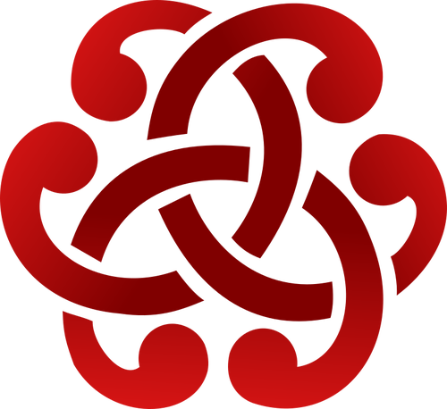 Image vectorielle de détails décoratifs rouge conception celtique