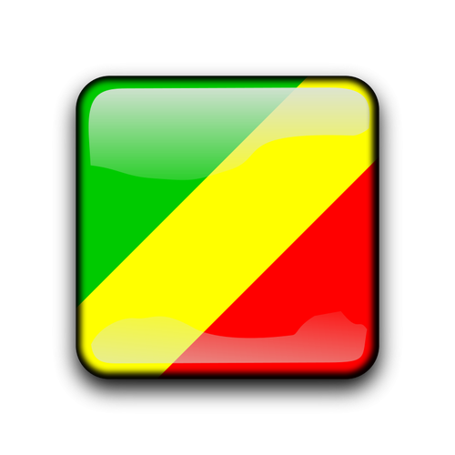 Botão de bandeira do Congo vector