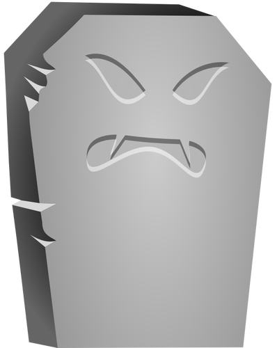 Vector image of angry Halloween tombstone