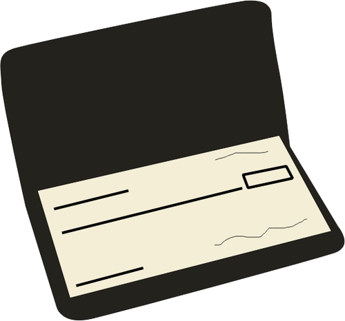 Chequeboek in een zaak vector afbeelding