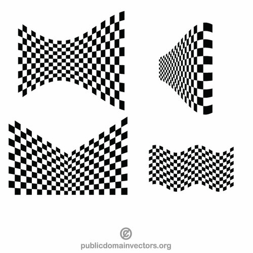 Wzory w kratkę czarno-białe