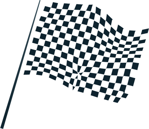 Grafika wektorowa ikona flagi z szachownicą