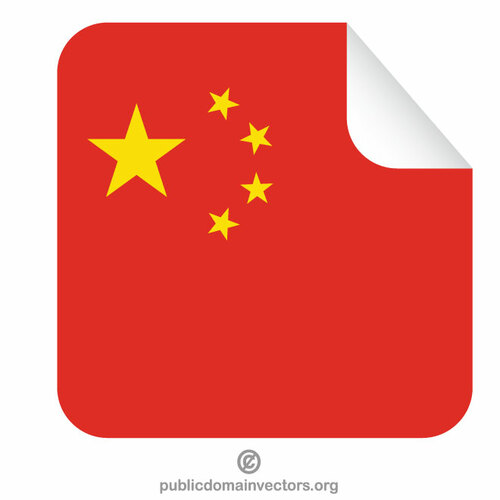 Наклейка флага Китая